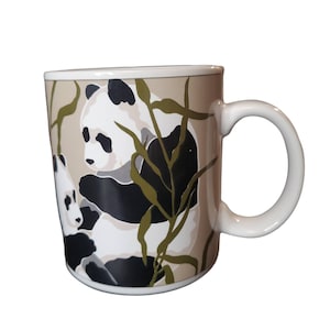 Vintage Otagiri Panda Bears Ceramic Coffee Mug
