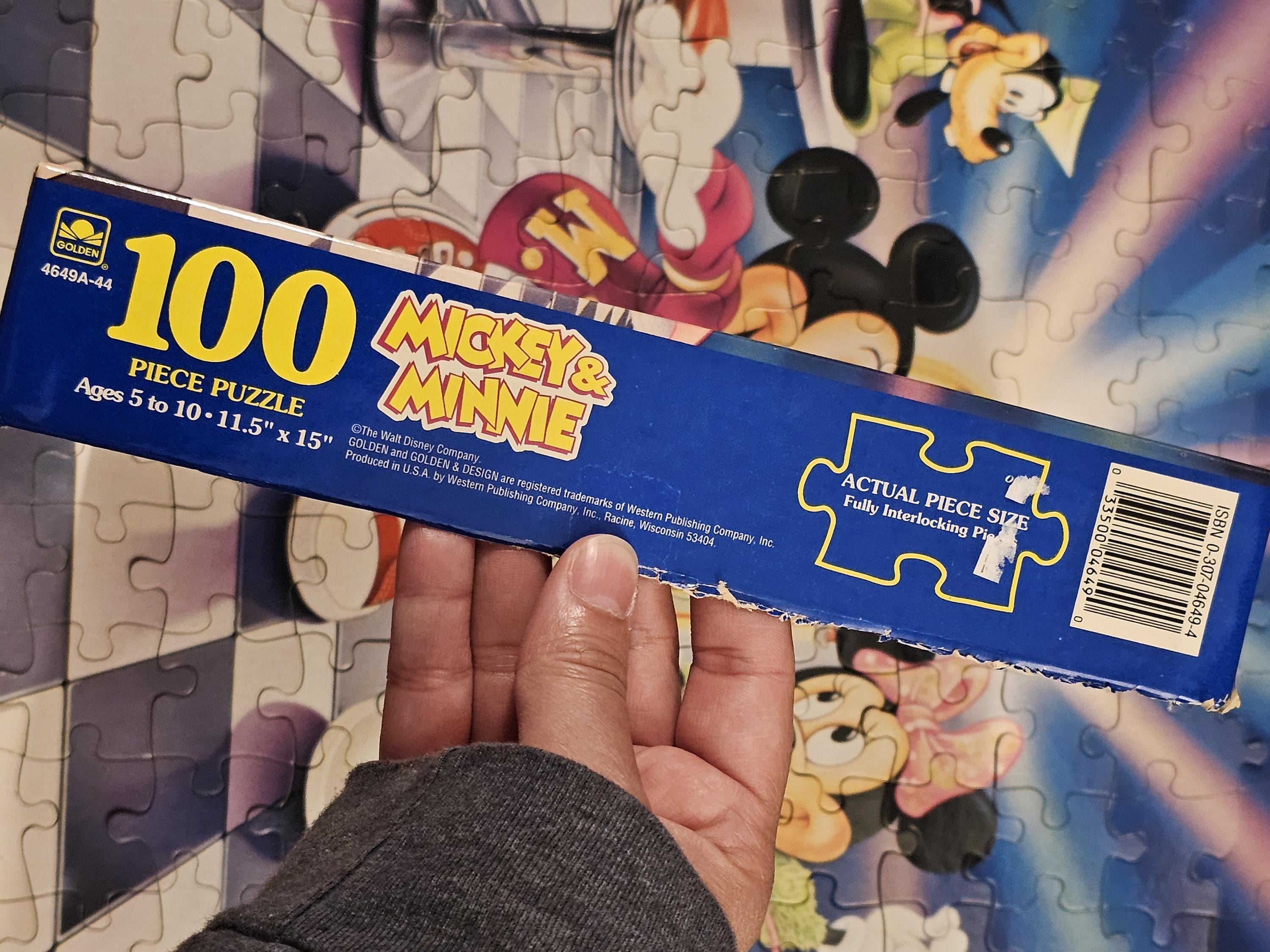 Vintage Disney Mickey Mouse & Minnie Mouse 100 Piece Jigsaw Puzzle
