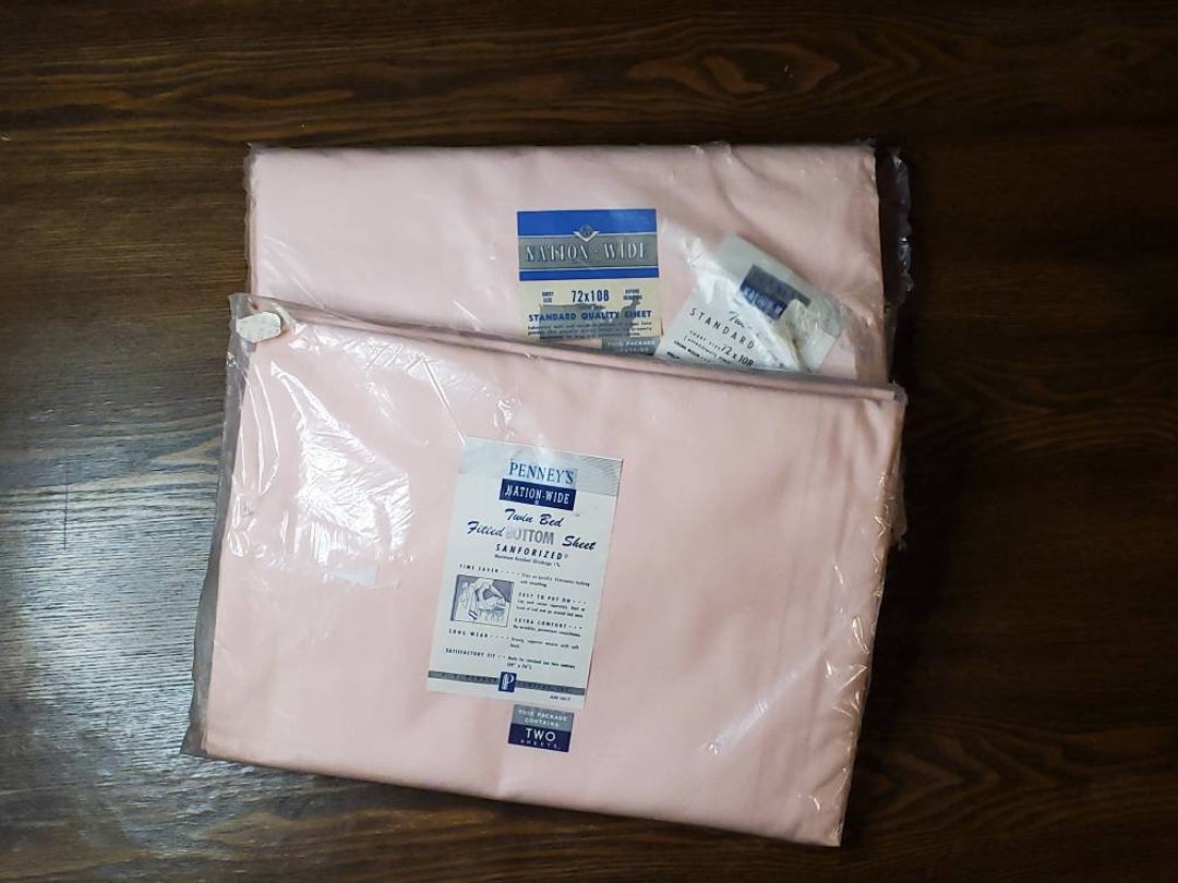 Vintage Jcpenney Pink Twin Sized Sheets Etsy