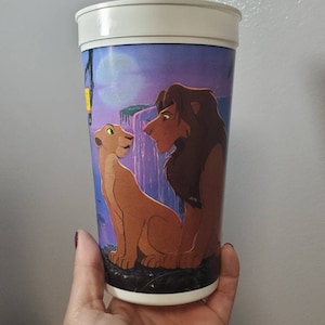 Vintage 90s Burger King Disney&#39;s The Lion King Plastic Tumbler