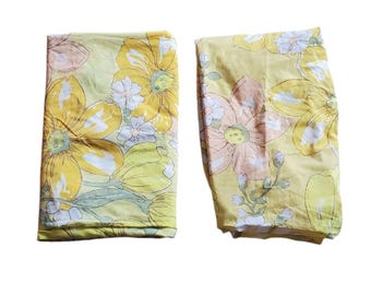 Vintage Fashion Manor Yellow Floral Full Size Sheet Set