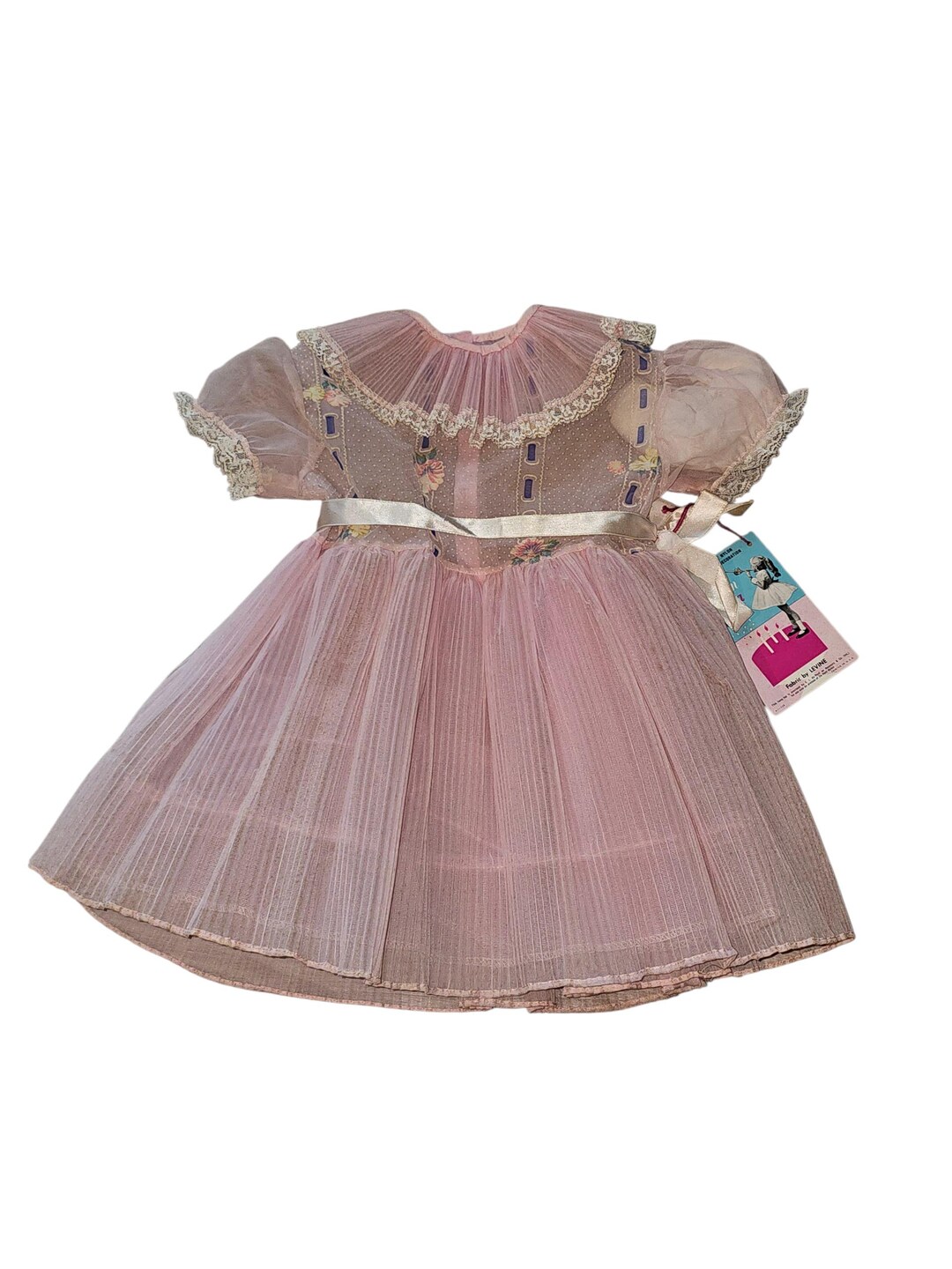 Vintage 1950's Lassie Togs Dupont Nylon Girls Size 3 Pink Sheer Party ...