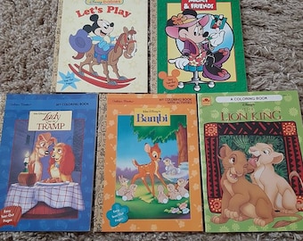 Vintage Disney Coloring Books (Each Sold Separately)