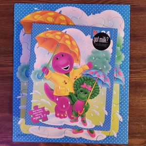 Vintage 1996 Milton Bradley Barney Puzzle
