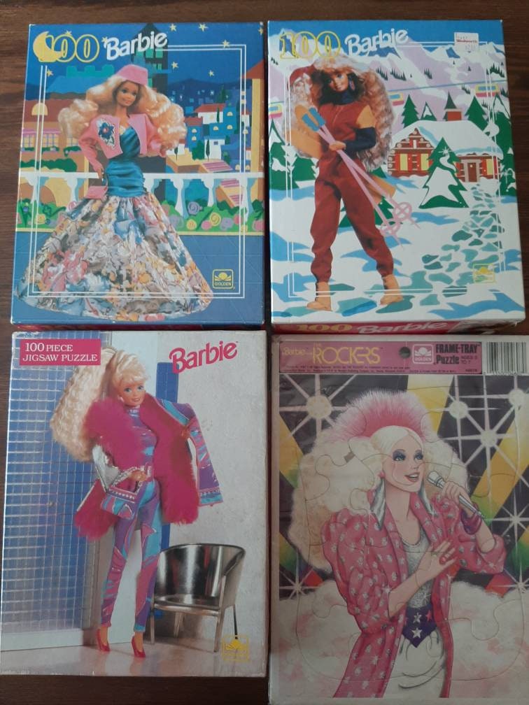 Jigsaw Puzzle (Barbie) Jigsaw Puzzle With Coloring Page & Water