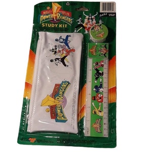 Vintage 90&#39;s Saban Mighty Morphin Power Rangers Study Kit School Supplies