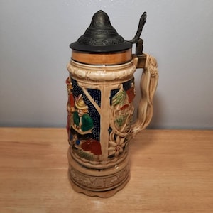 Vintage Musical Beer Stein Tankard