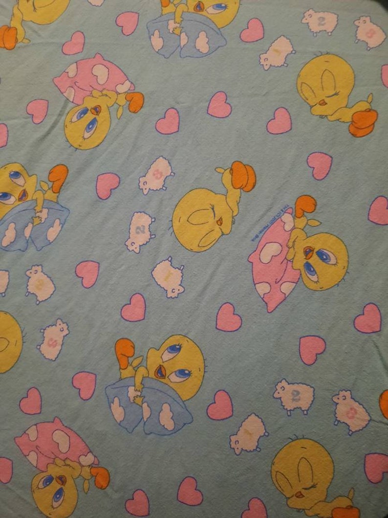 Vintage 2001 Tweety Bird Baby Blanket Etsy