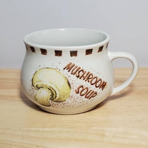 Vintage Mushroom Soup Bowl Mug