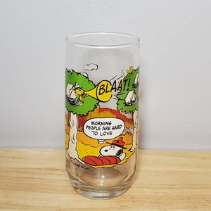 Vintage 1983 McDonald&#39;s Camp Snoopy Collectible Glass Tumbler