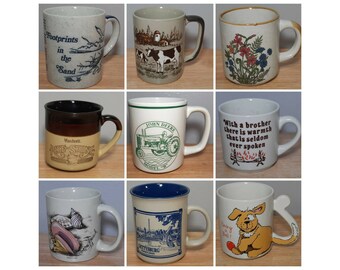 Vintage Coffee Mugs (Each Sold Separately)