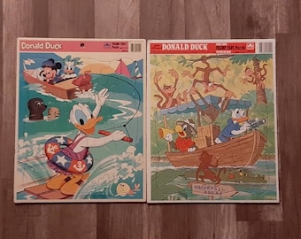 DONALD DUCK ★ ヴィンテージ　パズル　ウォルトディズニー Vintage Walt Disney Donald Duck 100 piece Puzzle by Whitman