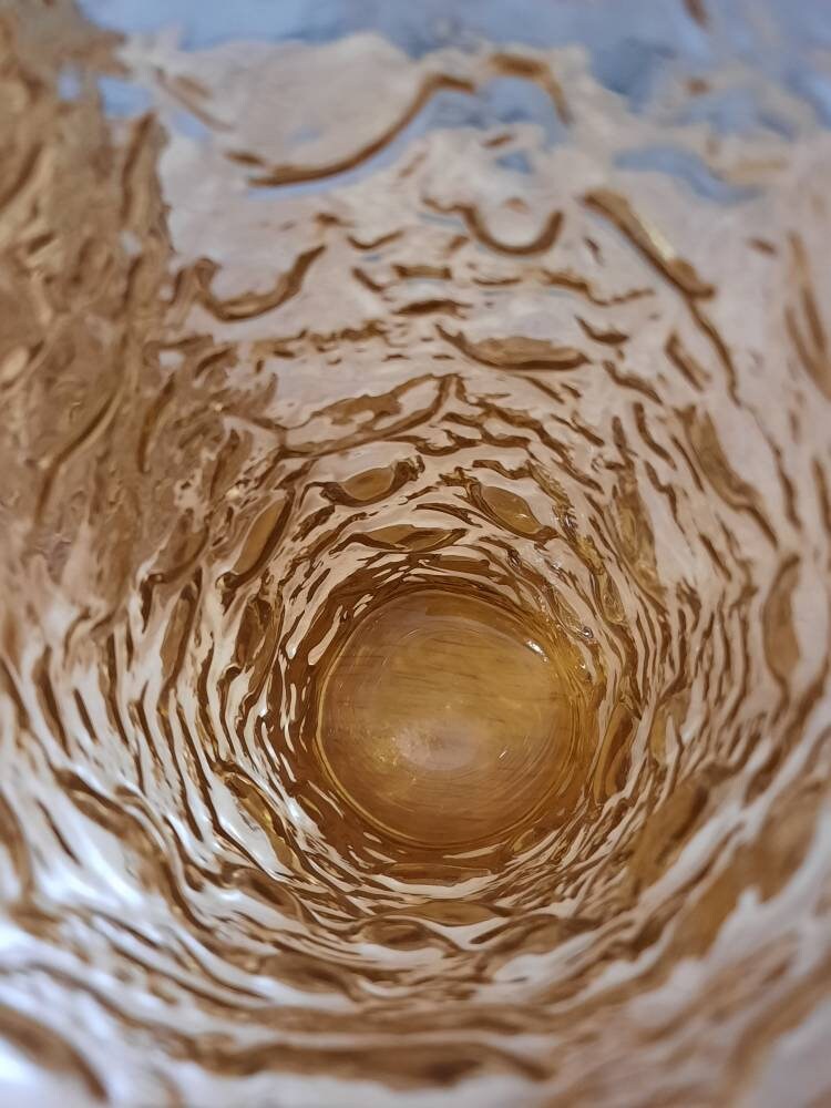 Vintage Amber Textured Tumblers Etsy