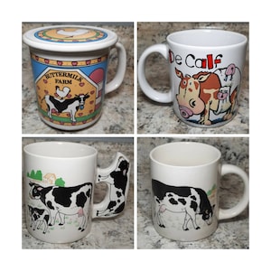 Vintage Cow Coffee Mugs