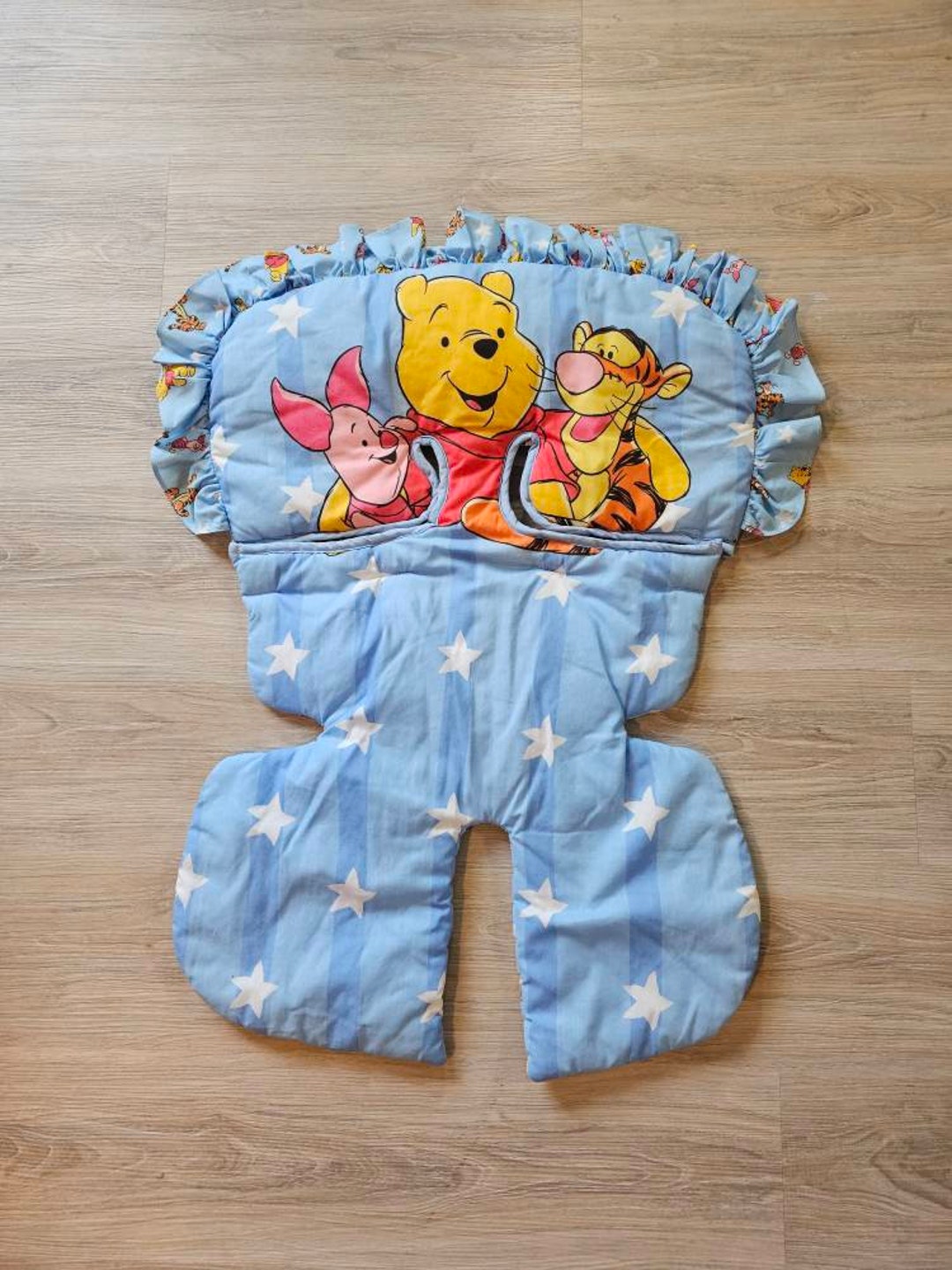 Vintage 1998 Disney Winnie the Pooh Little Bedding Red Calliope Padded