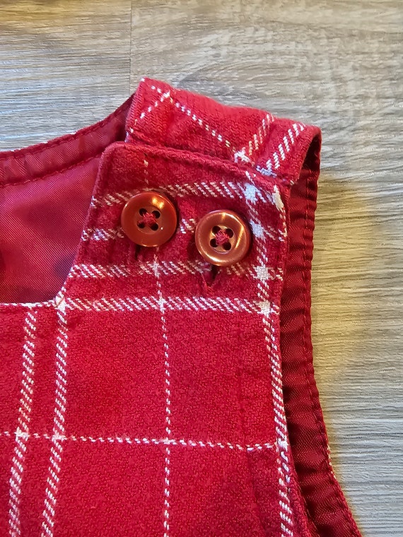 2003 Baby Gap 12-18Mo Red Plaid Dress with Matchi… - image 4