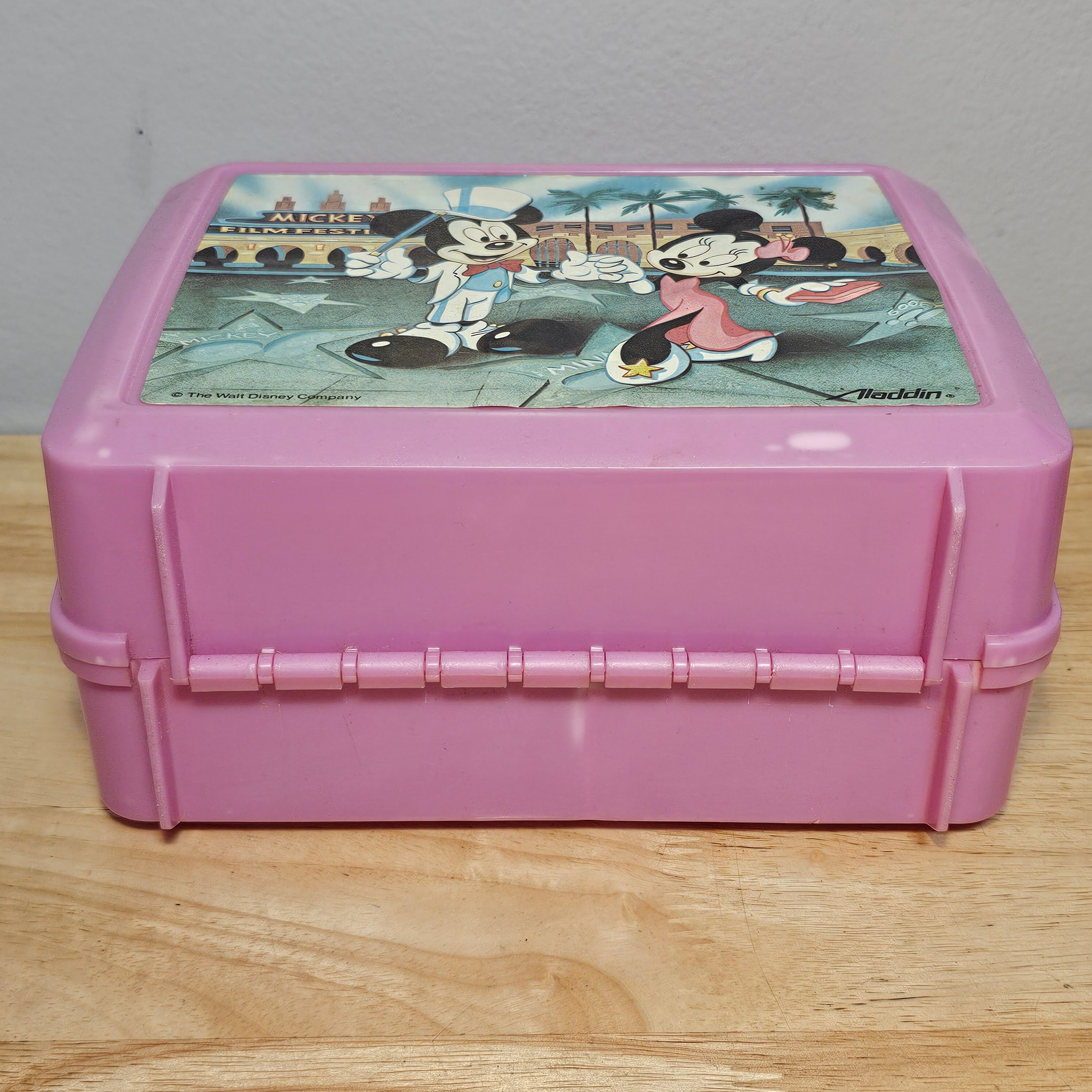 Vintage 80's Disney Mickey & Minnie Film Festival Aladdin Lunchbox