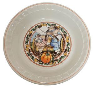 Vintage 1989 Watkins Country Kids Autumn Gold Pumpkin Pie &quot;Pumpkin Ride&quot; Plate 4 of 5 Collector&#39;s Recipe Pie Plate