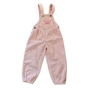 Vintage Oshkosh B&#39;Gosh Vestbak 3T Pink Corduroy Overalls