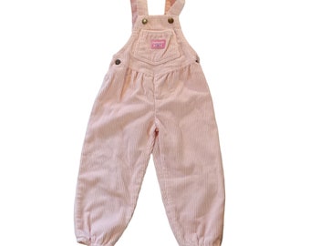 Vintage Oshkosh B'Gosh Vestbak 3T Pink Corduroy Overalls