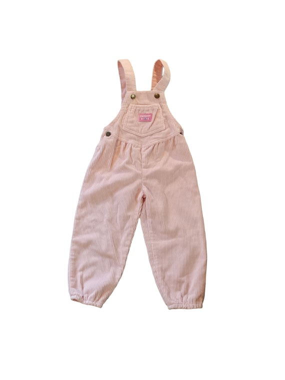Vintage Oshkosh B'Gosh Vestbak 3T Pink Corduroy Overalls