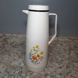 Vintage Floral Thermos Carafe