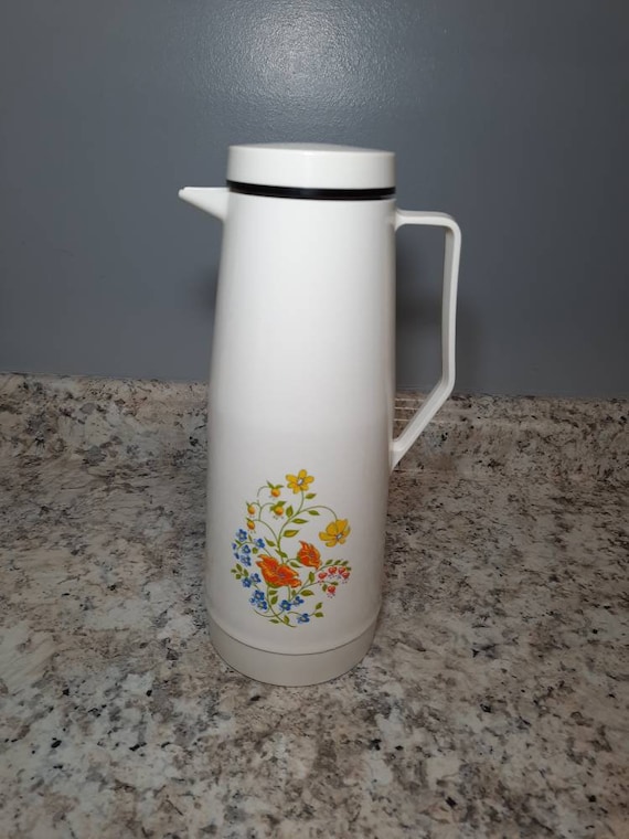 Vintage Floral Thermos Carafe 