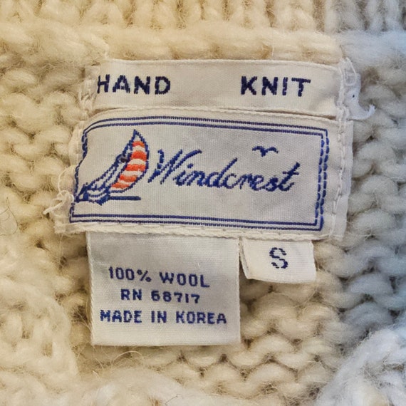 Vintage Windcrest Wool Handknit Small Sweater - image 4