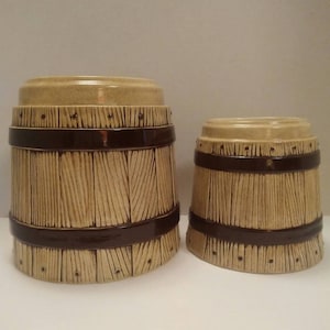 Vintage Daisy Floral Barrel Canister Set image 3