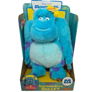 Vintage SpinMaster 2001 Disney's Pixar Monsters Inc. Surprise Eyes Sully 13" Plush New In Box