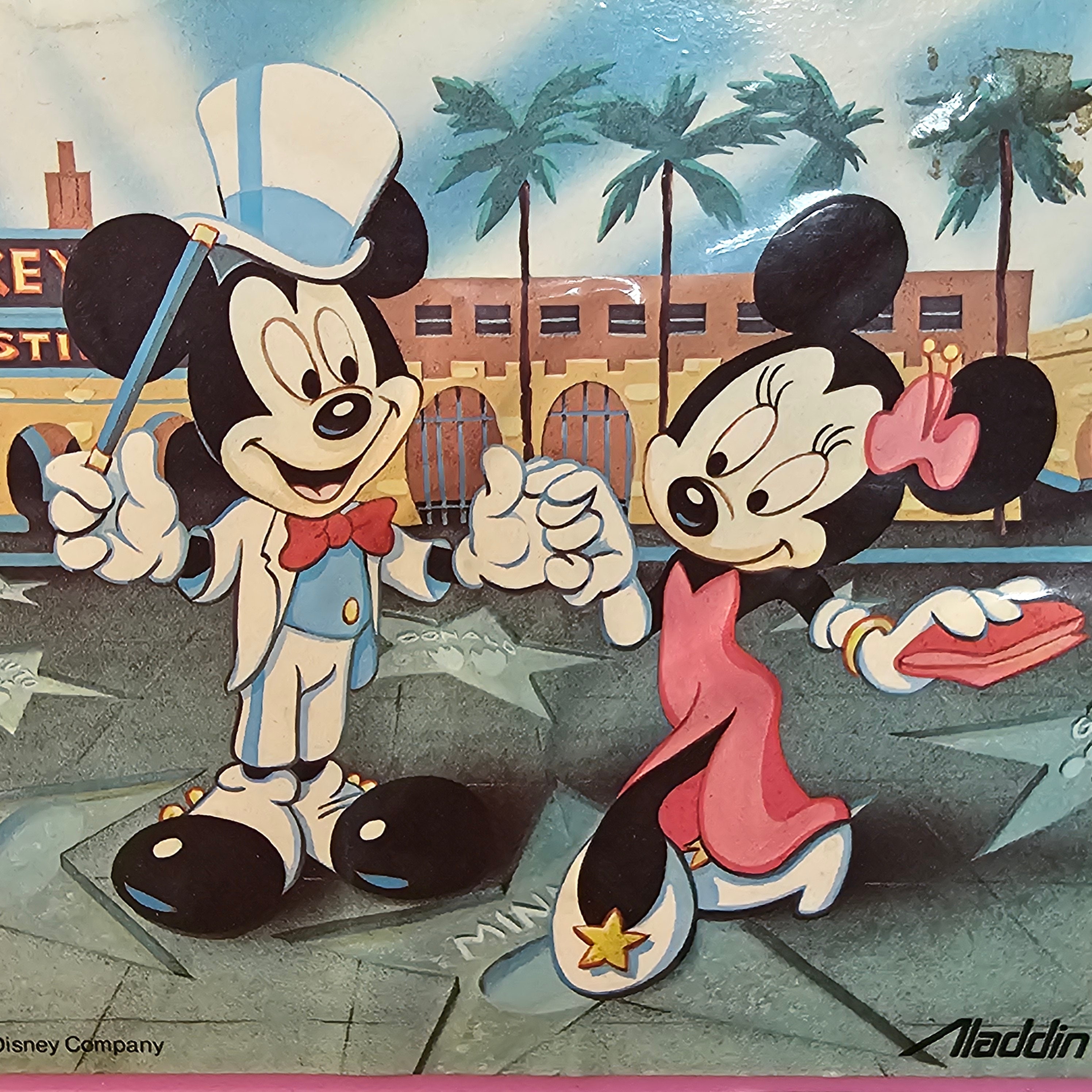 Vintage 80's Disney Mickey & Minnie Film Festival Aladdin Lunchbox