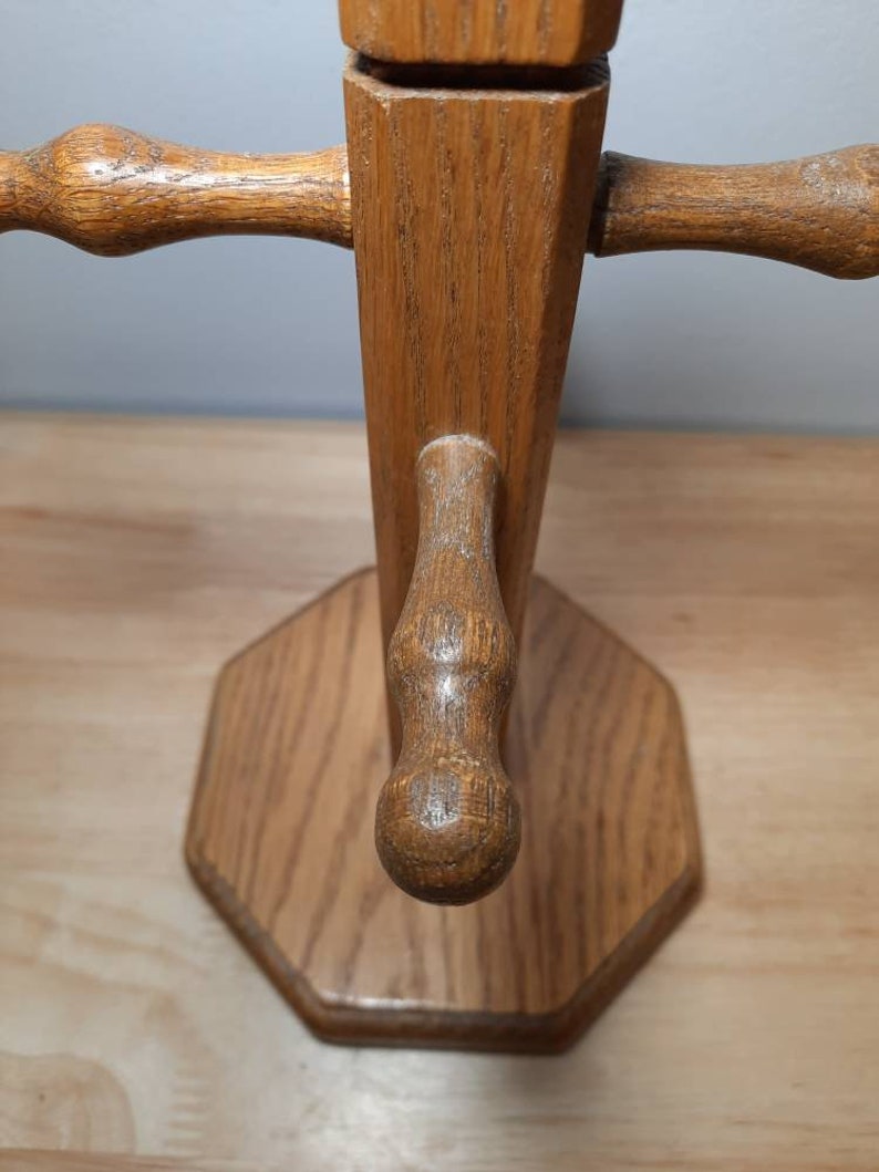 Vintage Wooden Mug Tree Holder Stand Etsy