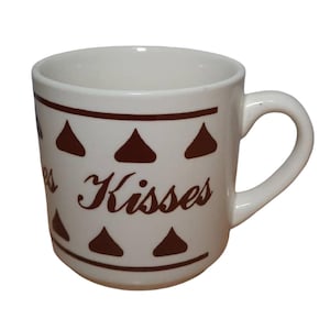 Vintage 1980 Hershey Chocolate Kisses Ceramic Coffee Mug Coffee Cup