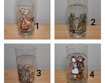 Vintage Holly Hobbie Drinking Glasses