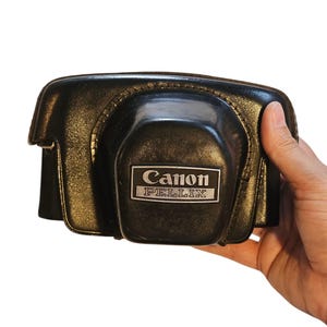 Vintage Canon Pellix Leather Camera Case
