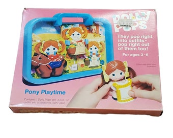 1950年代DOLLY TOY COアヒルちゃんキャンディーコンテナバスケット DOLLY POPS Poptown House w/ Dolls & Clothes by Knickerbocker