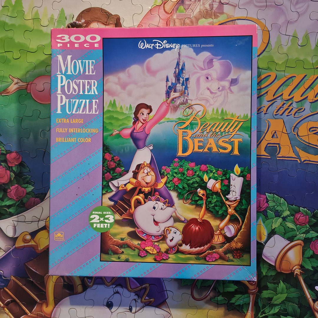 Walt Disney Beauty and the Beast 300 Piece Movie Poster Puzzle - Etsy