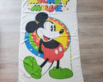 Vintage 80's Disney Mickey Mouse Beach Towel