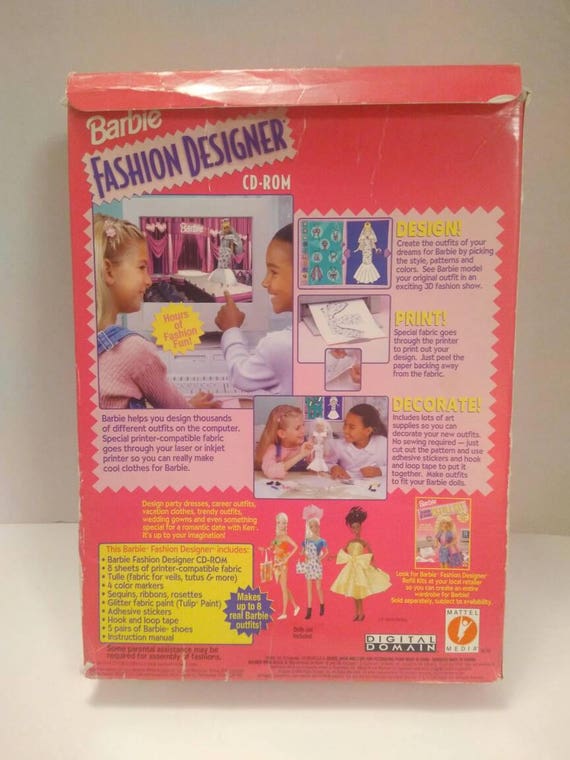 barbie fashion designer cd rom