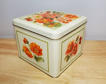 Vintage 1979 Current Forever Flowers Tin