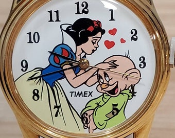 Vintage 90's Timex Snow White and the Seven Dwarfs Wrist Watch - Etsy