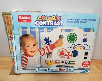 Vintage 1988 Playskool Baby Color 'N Contrast Deluxe Musical