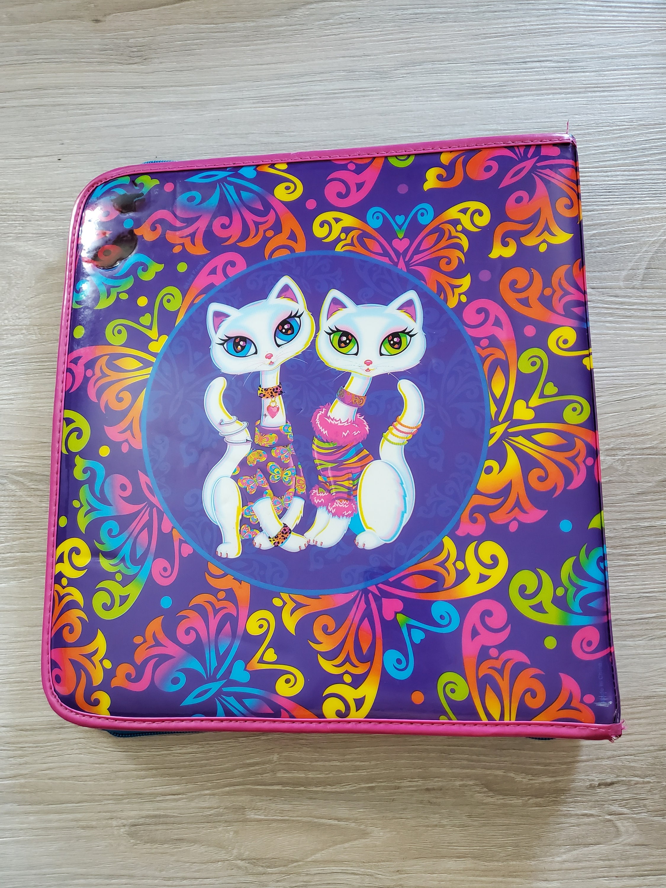 Vintage Lisa Frank Siamese Cats Roxi & Rollie Zippered Puffy 3 Vintage Lisa Frank Siamese Cats Roxi & Rollie Zippered Puffy 3