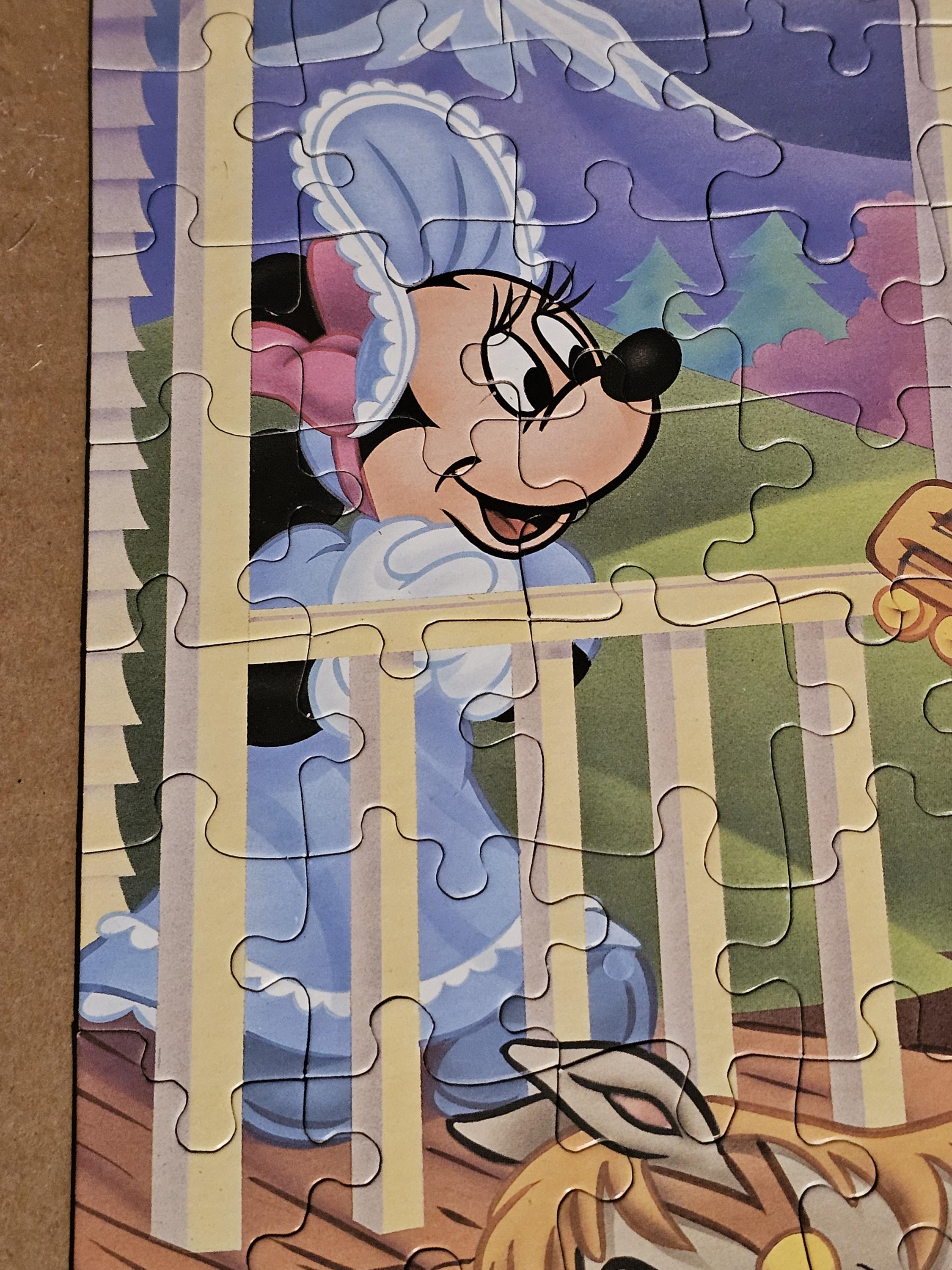 Vintage Disney Mickey Mouse & Minnie Mouse 100 Piece Jigsaw Puzzle