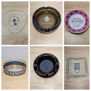 Vintage Hotel Ashtrays