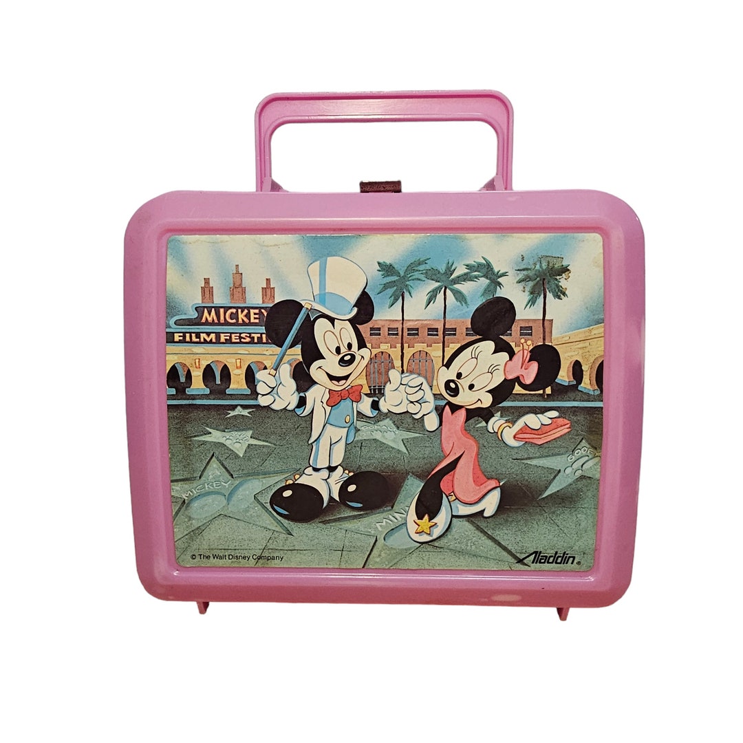 Vintage 80's Disney Mickey & Minnie Film Festival Aladdin Lunchbox