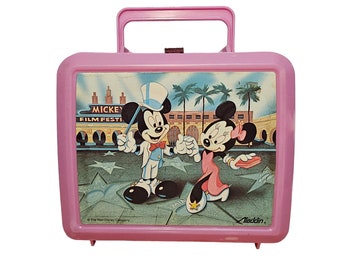 Vintage 80's Disney Mickey & Minnie Film Festival Aladdin Lunchbox