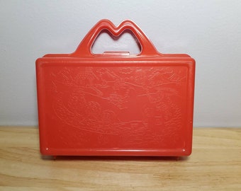 Vintage 1988 McDonald's Red Plastic Pencil Case