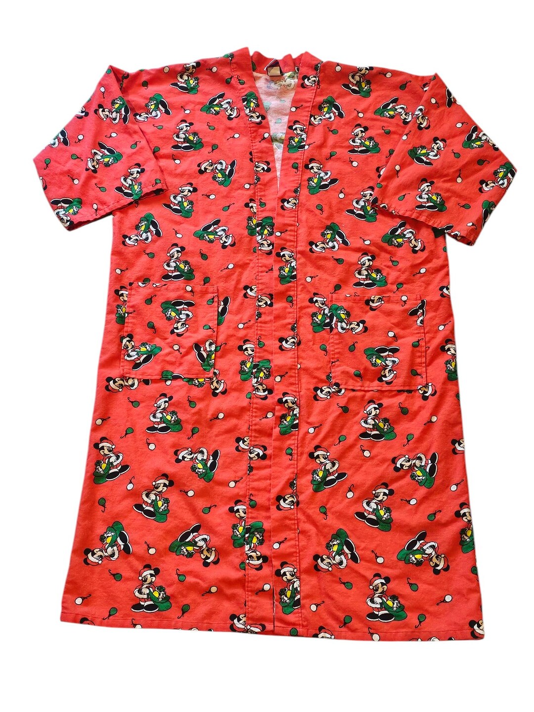 Vintage Walt Disney Goodnight Mickey Mouse 100% Cotton Adult Unisex Red ...
