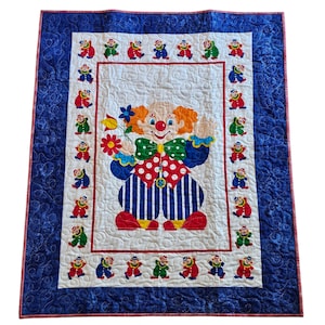Old Quilt ClownとLIttle Patch ベア２体セット Vintage 1980s Clown Baby Blanket - Etsy